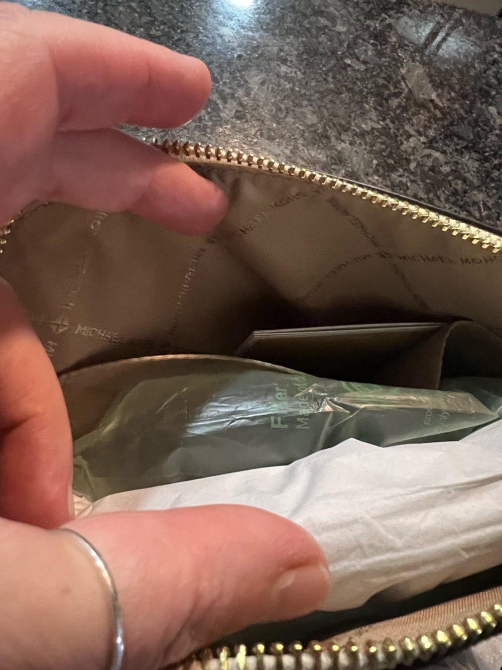 Michael Kors Cream Logo Crossbody with Gold Hardware - Picture 6 of 8